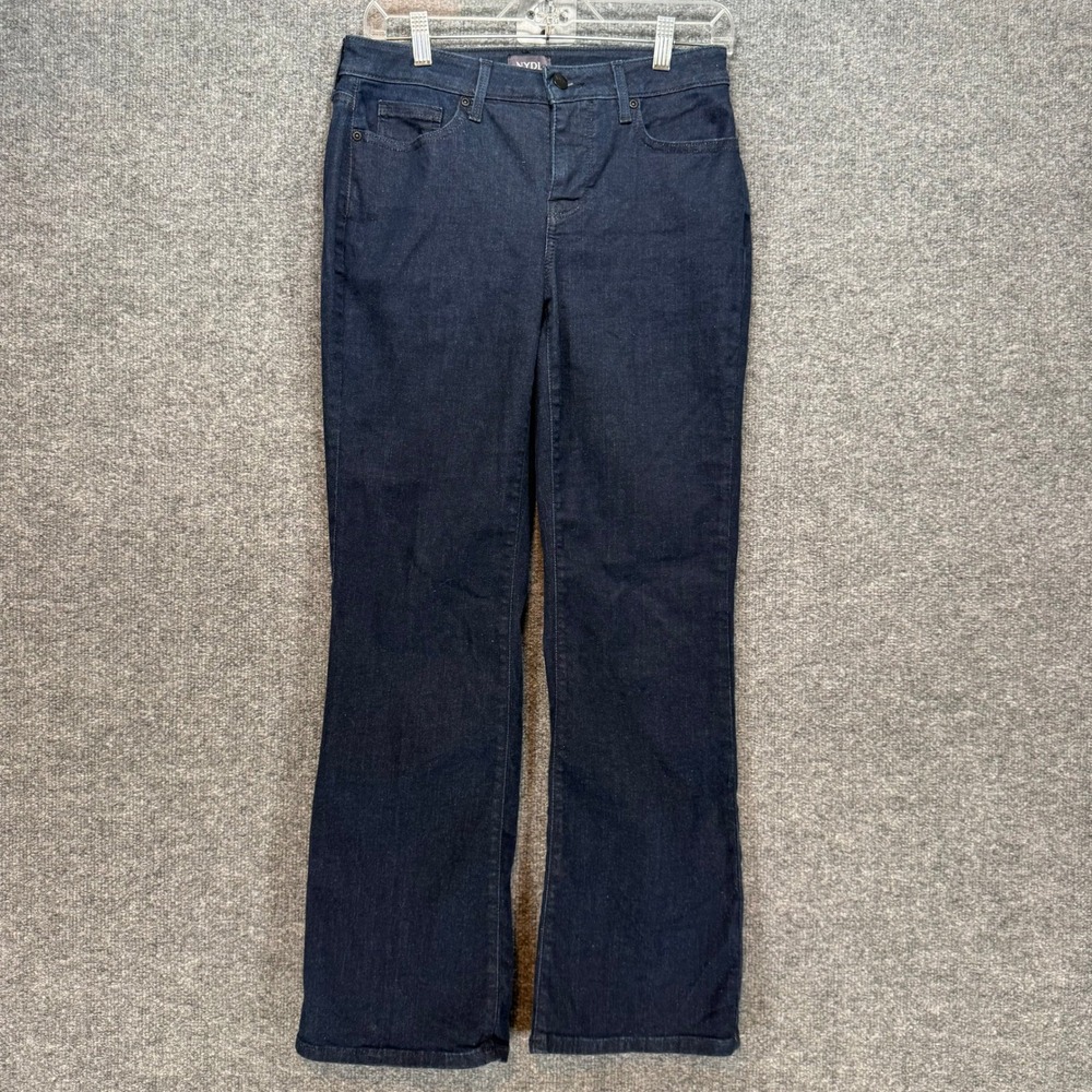 NYDJ Barbara Bootcut Jeans Womens 2 Dark Blue Lift Tuck Stretch Denim Classic